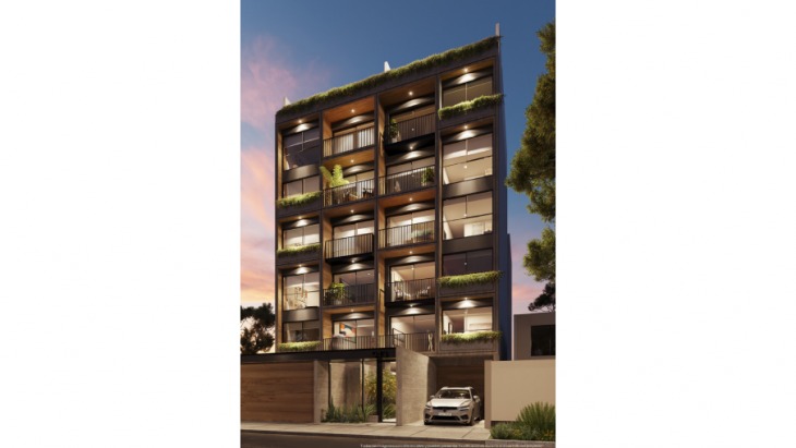 Fachada principal del proyecto INGENIEROS 943 en Santiago De Surco