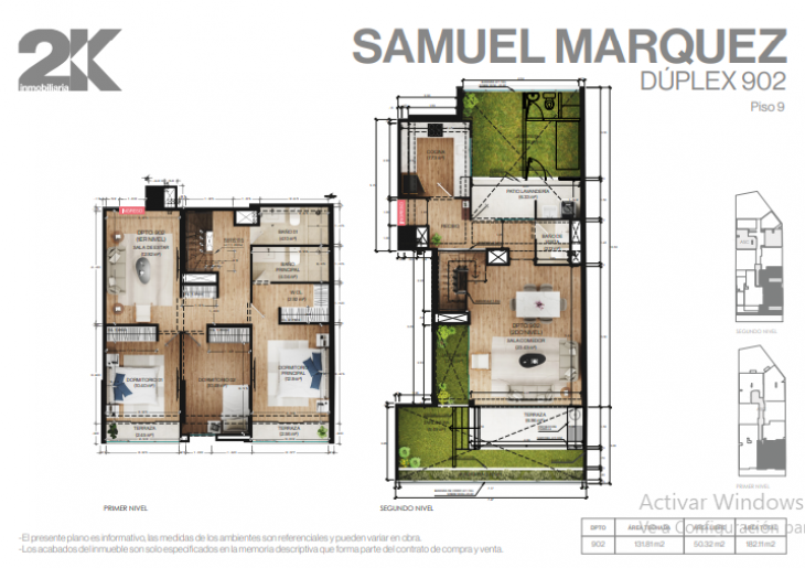 Plano del modelo 9 del proyecto SAMUEL MARQUEZ 231 en Miraflores