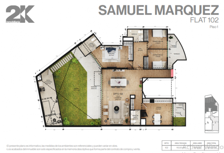 Plano del modelo 2 del proyecto SAMUEL MARQUEZ 231 en Miraflores