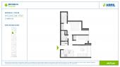 Plano del modelo BRO-2-X08 del proyecto Bromelia en Surquillo