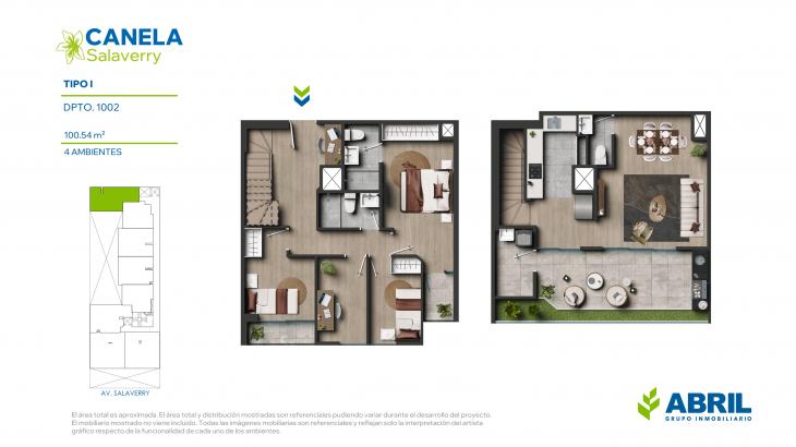 Plano del modelo I del proyecto Canela en Magdalena Del Mar