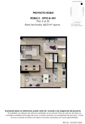 Plano del modelo ROB-2-X01 del proyecto Roble - Etapa 2 en Cercado De Lima