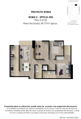 Plano del modelo ROB-2-X03 del proyecto Roble - Etapa 2 en Cercado De Lima