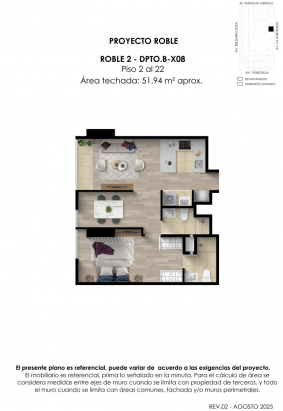 Plano del modelo ROB-2-X08 del proyecto Roble - Etapa 2 en Cercado De Lima