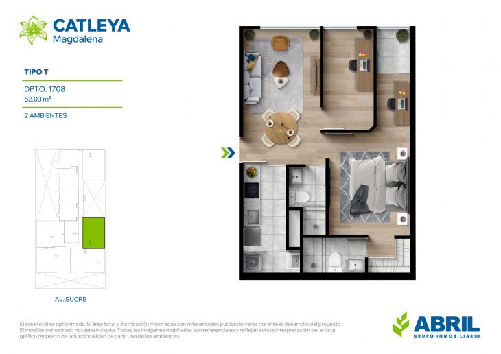 Plano del modelo Tipo T del proyecto Catleya en Magdalena Del Mar