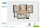 Plano del modelo CED-A-2102 AL 3302 del proyecto Cedro 33 en Cercado De Lima
