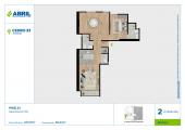 Plano del modelo CED-A-2104 del proyecto Cedro 33 en Cercado De Lima