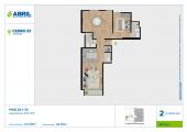 Plano del modelo CED-A-3205, 3305 del proyecto Cedro 33 en Cercado De Lima