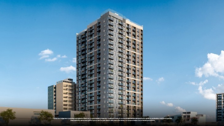 Fachada principal del proyecto Sauce Zen en San Miguel