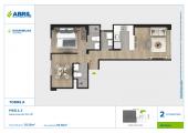 Plano del modelo BUG-A-206, 307 del proyecto Bugambilias en Jesus Maria