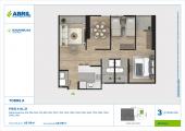 Plano del modelo BUG-A-406 AL 2106 del proyecto Bugambilias en Jesus Maria