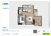 Plano del modelo BUG-A-2205 AL 2905 del proyecto Bugambilias en Jesus Maria