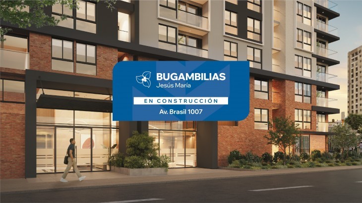 Fachada principal del proyecto Bugambilias - Bloque B en Jesus Maria