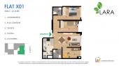Plano del modelo X01 del proyecto LARA en Pueblo Libre