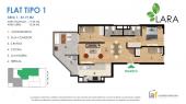 Plano del modelo T1 del proyecto LARA en Pueblo Libre