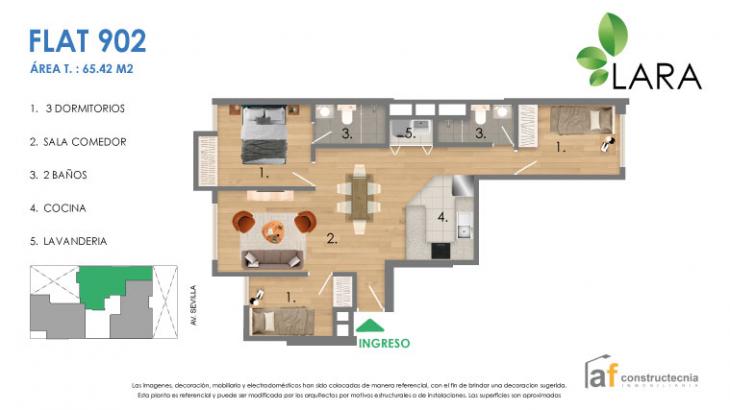 Plano del modelo T902 del proyecto LARA en Pueblo Libre