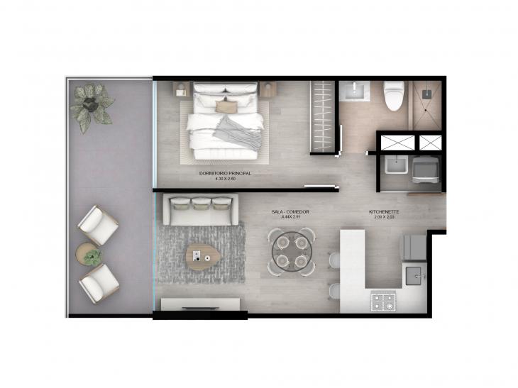 Plano del modelo 101 del proyecto AMARELA en San Miguel