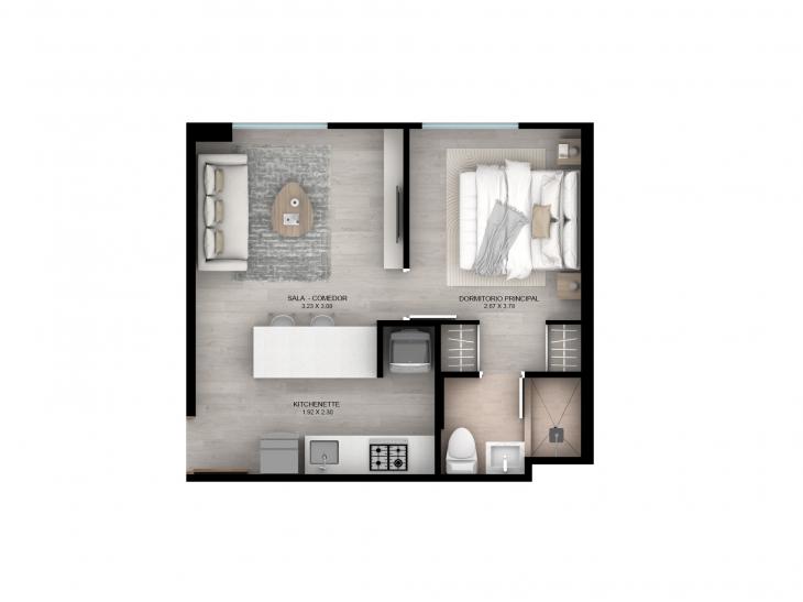 Plano del modelo 406 del proyecto AMARELA en San Miguel