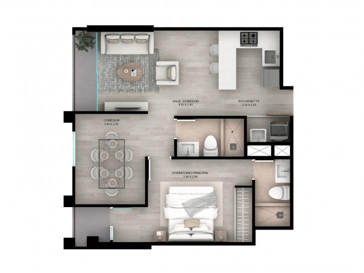 Plano del modelo 803 del proyecto AMARELA en San Miguel