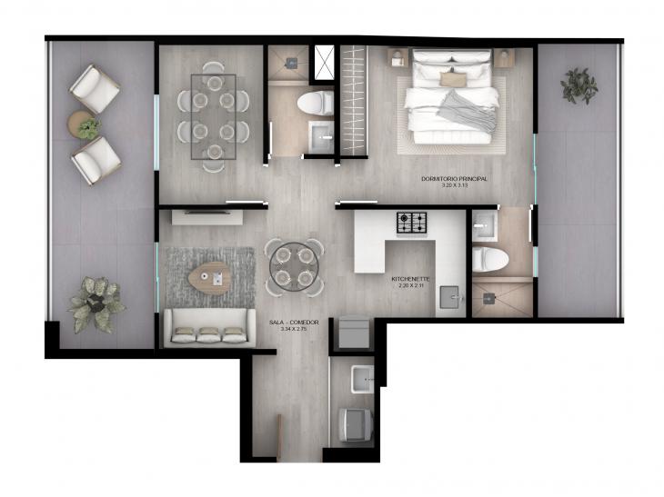 Plano del modelo 905 del proyecto AMARELA en San Miguel