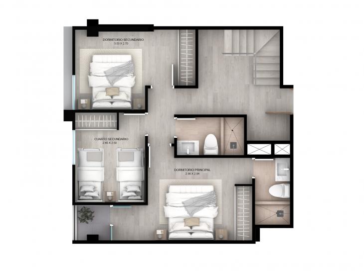 Plano del modelo 1103 del proyecto AMARELA en San Miguel