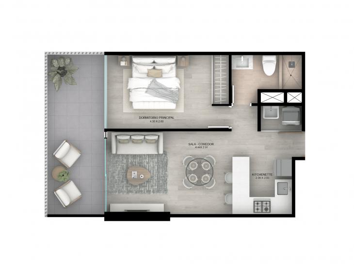 Plano del modelo 101 del proyecto AMARELA en San Miguel