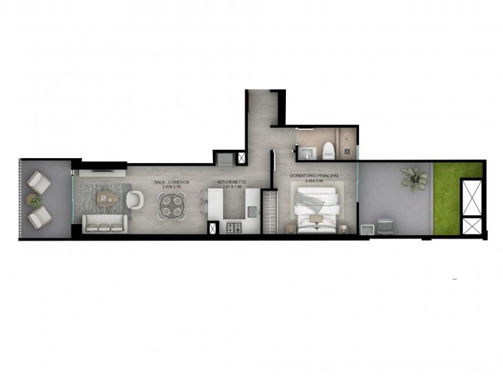 Plano del modelo 103 del proyecto AMARELA en San Miguel