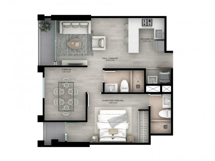 Plano del modelo 503 del proyecto AMARELA en San Miguel