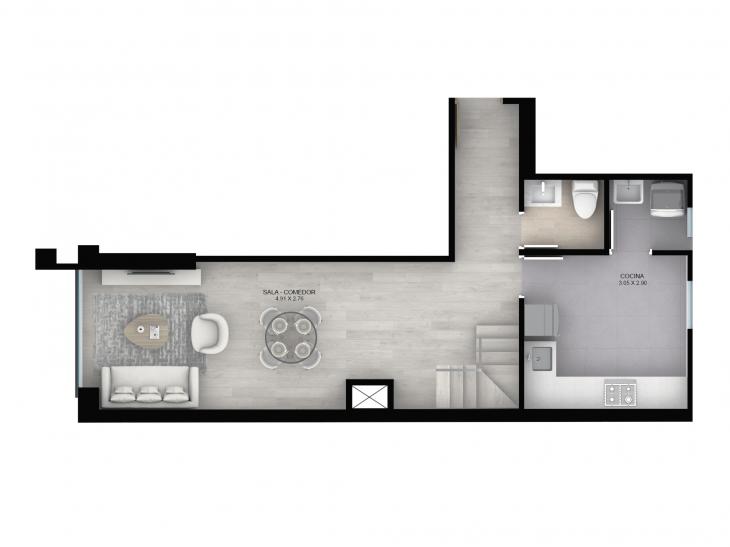 Plano del modelo 804 del proyecto AMARELA en San Miguel