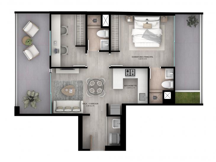 Plano del modelo 905 del proyecto AMARELA en San Miguel