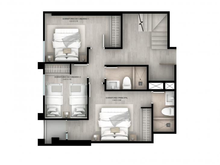 Plano del modelo 1103 del proyecto AMARELA en San Miguel