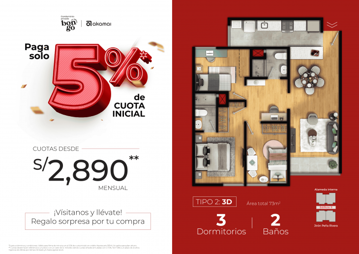 Plano del modelo EDIF 9 - X04 del proyecto BONGO CONDOMINIO en Santiago De Surco