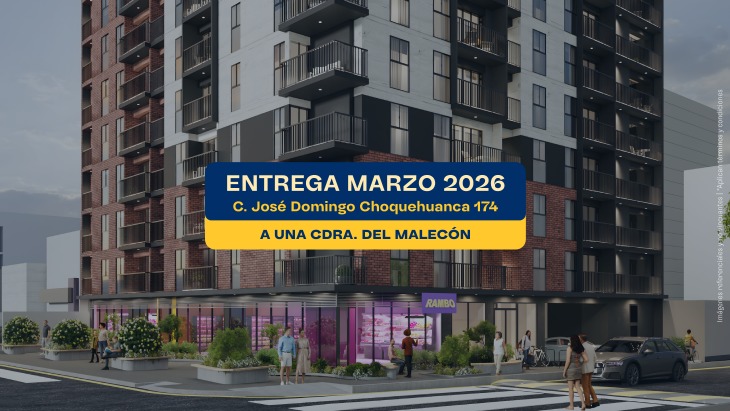 Fachada principal del proyecto Albamar | O2 en Miraflores