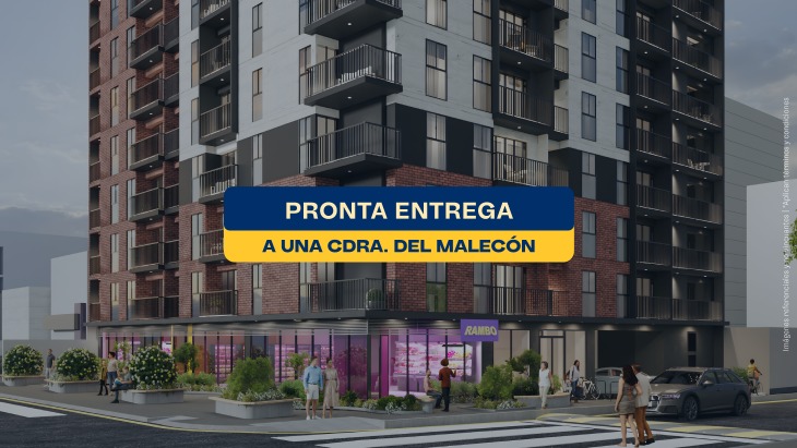 Fachada principal del proyecto Albamar | O2 en Miraflores