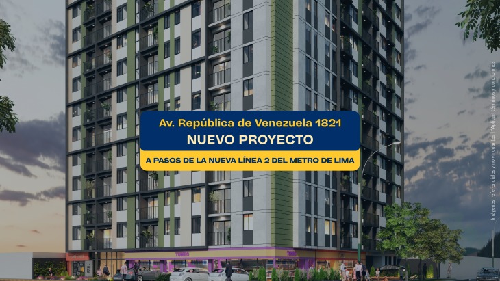 Fachada principal del proyecto Albamar | Flex en Cercado De Lima