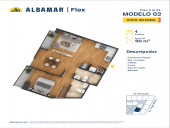 Plano del modelo Modelo 2 del proyecto Albamar | Flex en Cercado De Lima
