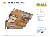 Plano del modelo Modelo 4 del proyecto Albamar | Flex en Cercado De Lima