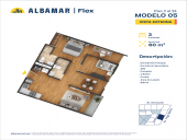 Plano del modelo Modelo 5 del proyecto Albamar | Flex en Cercado De Lima