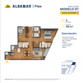 Plano del modelo Modelo 7 del proyecto Albamar | Flex en Cercado De Lima