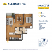 Plano del modelo Modelo 8 del proyecto Albamar | Flex en Cercado De Lima
