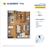 Plano del modelo Modelo 9 del proyecto Albamar | Flex en Cercado De Lima