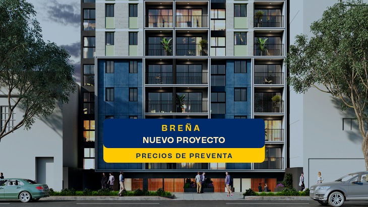 Fachada principal del proyecto Albamar | Quadra en Breña