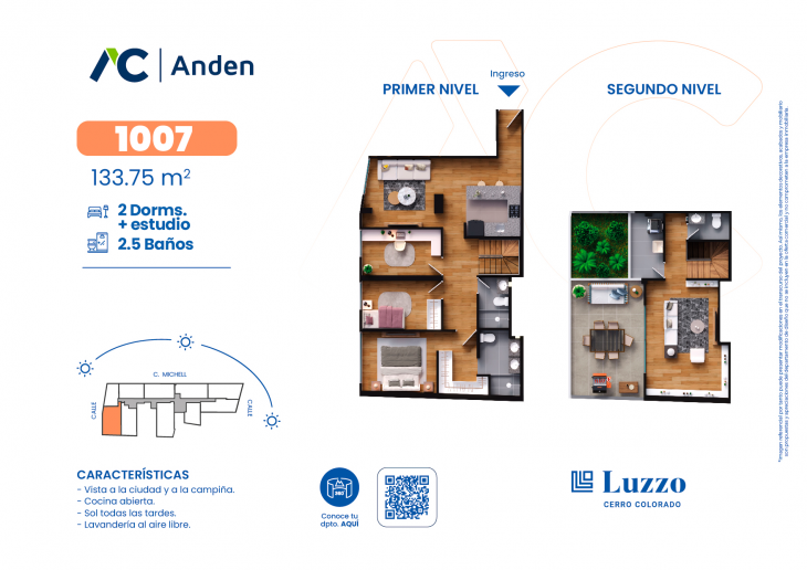 Plano del modelo T12 del proyecto LUZZO Cerro Colorado en Arequipa