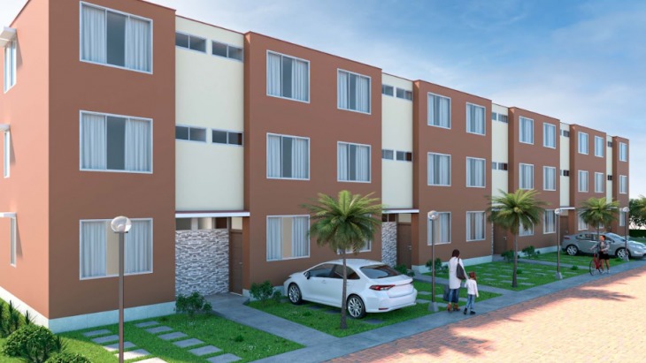 Fachada principal del proyecto Villa Higueras en Piura