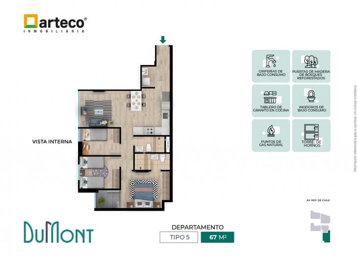 Plano del modelo TIPO 5 del proyecto DuMont en Jesus Maria