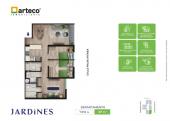 Plano del modelo TIPO 4 del proyecto Jardines en Chorrillos