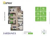 Plano del modelo TIPO 5 del proyecto Jardines en Chorrillos