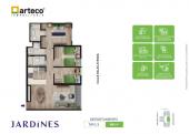 Plano del modelo TIPO 3 del proyecto Jardines en Chorrillos