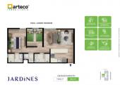 Plano del modelo TIPO 7 del proyecto Jardines en Chorrillos