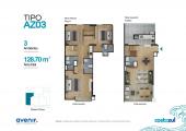 Plano del modelo AZ03 del proyecto COSTAZUL en Chorrillos